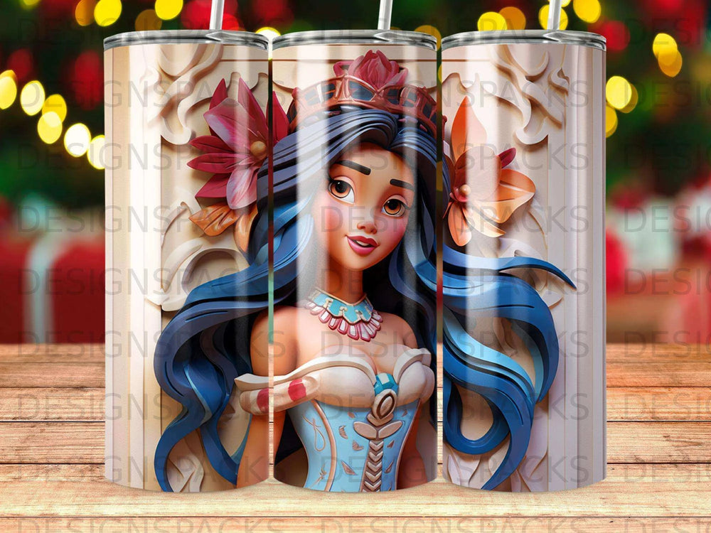 Enchanted Maiden Art Tumbler Digital Wrap Design