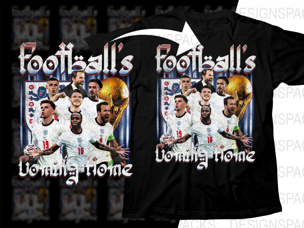 England Football's Coming Home Graphic Soccer Png Digital Download
