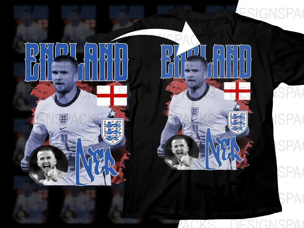 England Soccer Player Style Graphic Soccer Png Digital Download