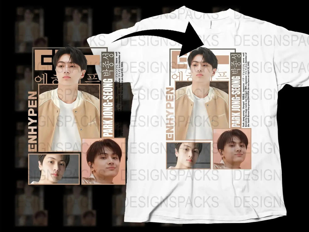 Kpop Band ENHYPEN Graphic T-Shirt, Casual Unisex Fan Merchandise, Full Print Tee with Member Photos
