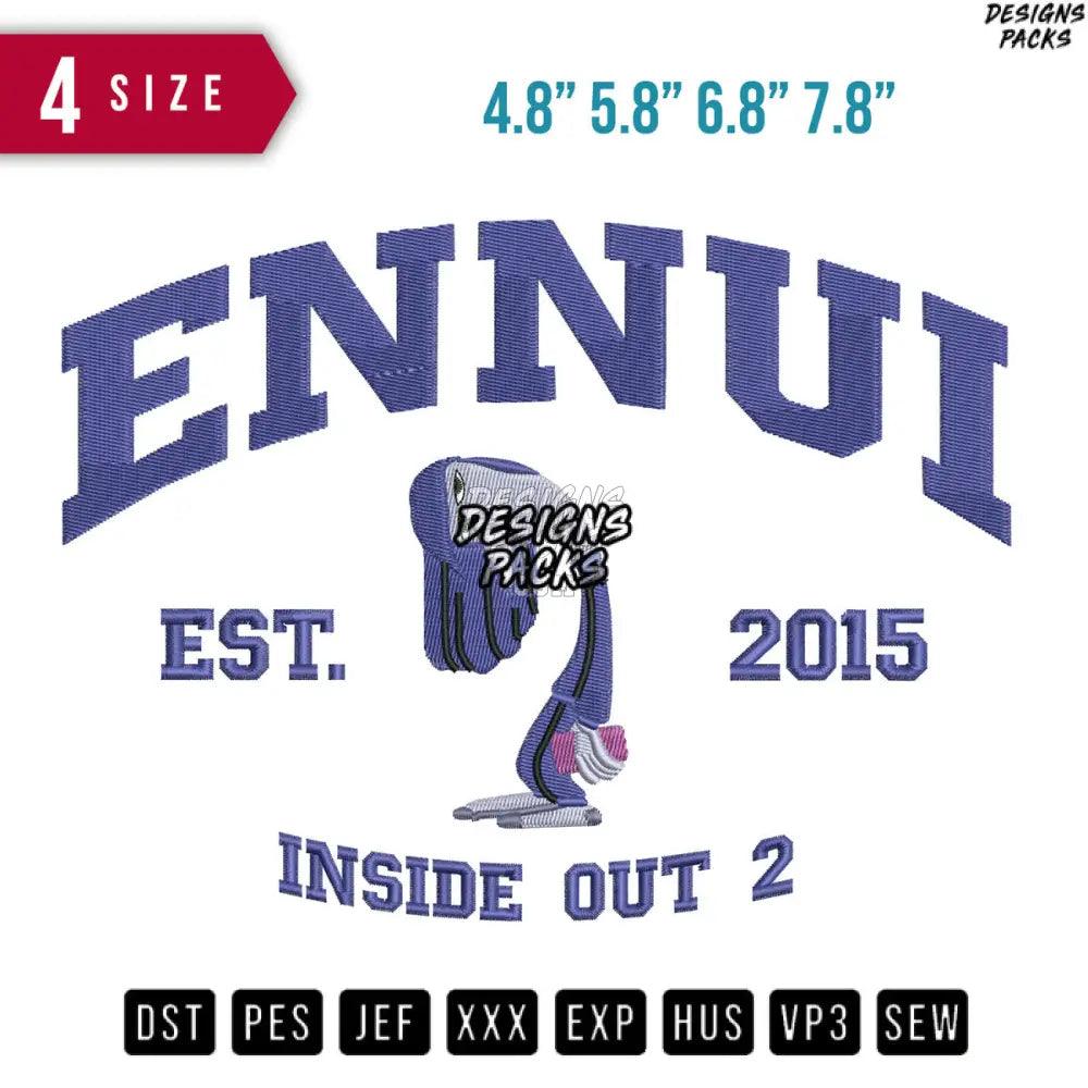 Ennui Est 2015 Inside out Cartoon Embroidery Design