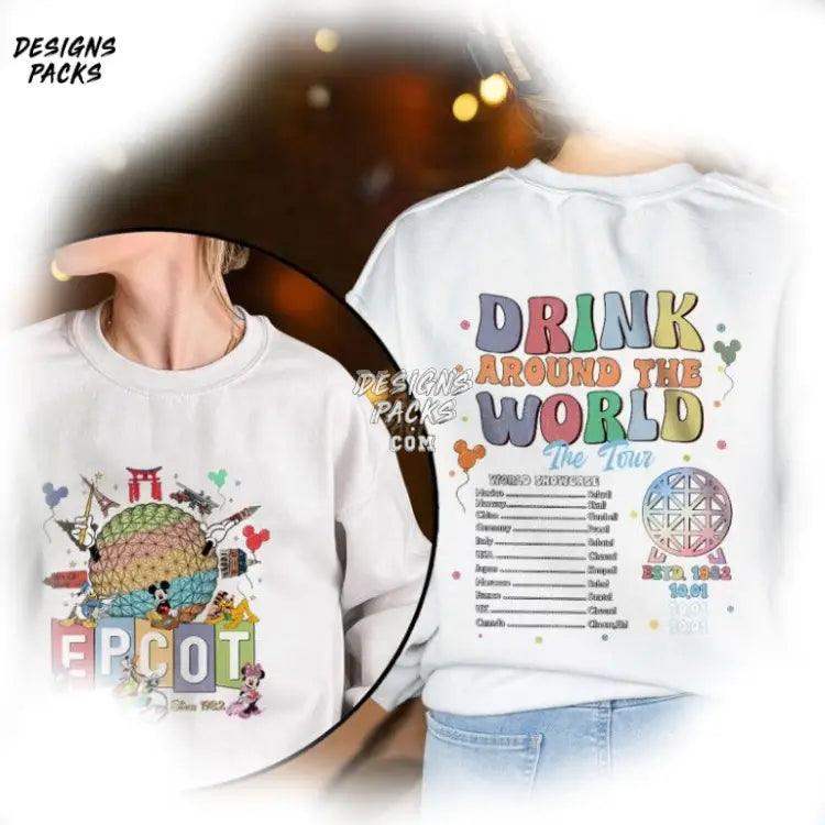 Epcot World Tour Drinking Tank Cartoon Around The Png Design