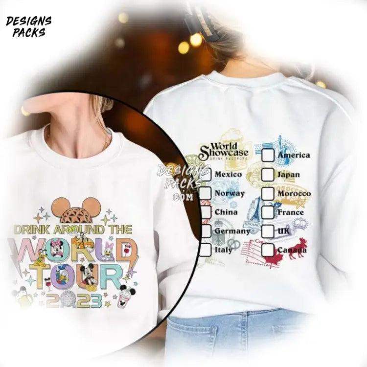 Epcot World Tour Showcase Drinking Team Cartoon Drink Around The Png Design