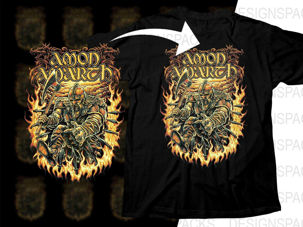 Epic Amon Amarth Rock Music Band Png Halftone Digital Download