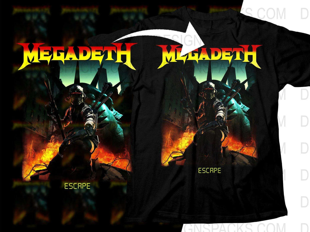 Epic Megadeth Escape Rock Png Halftone Digital Download