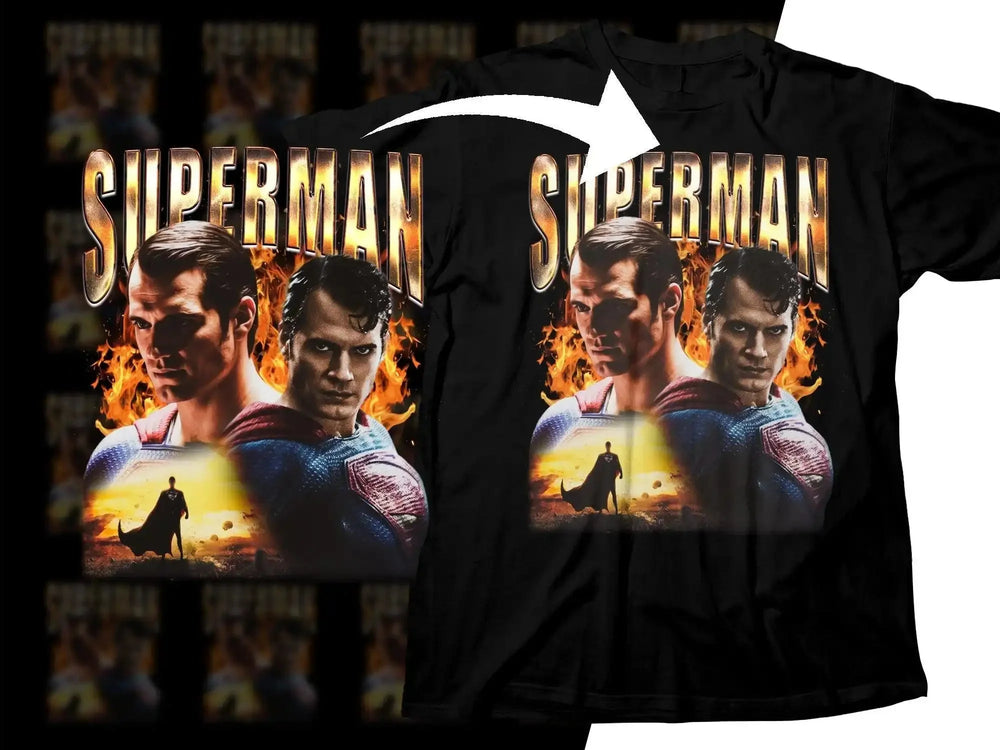Epic Superman Heroic Graphic Png Digital Download