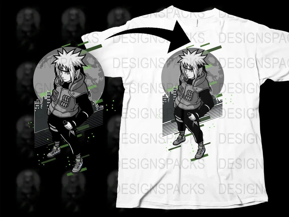 Epic Urban Style Anime Character Graphic Png Digital Download