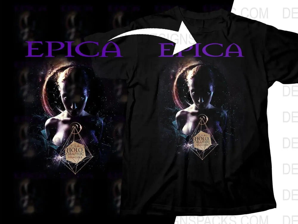 Epica The Holographic Principle Album Art Png Halftone Digital Download