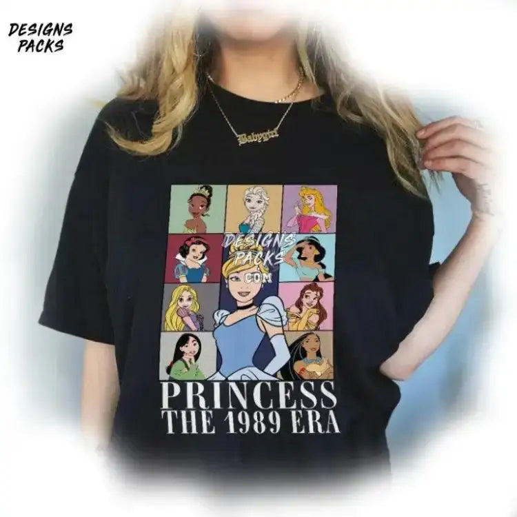 Eras Merch Bejeweled Cartoon Princess Tour Text White Png Design