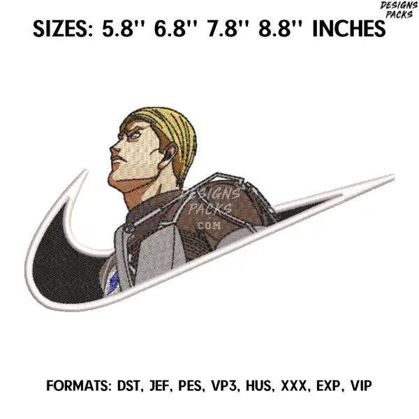 Erwin Smith Embroidery Design File, Attack on Titan Anime Embroidery Design,, Anime Pe Design
