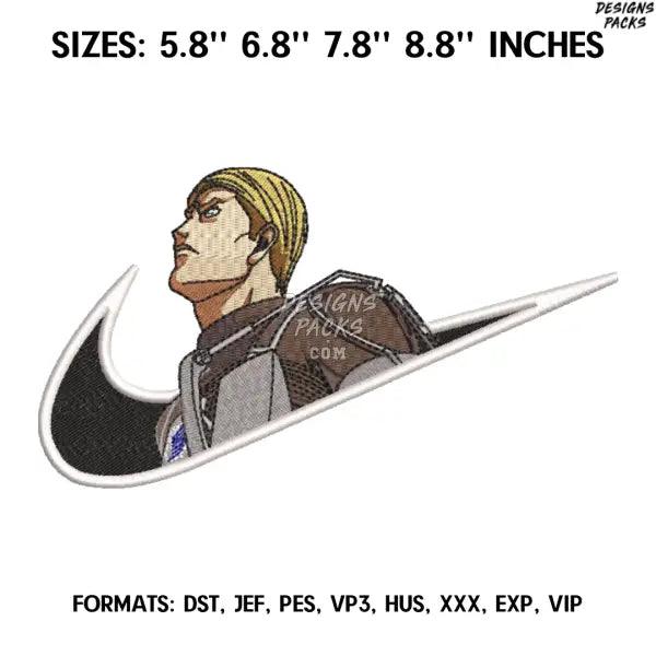 Erwin Smith Embroidery Design File, Attack on Titan Anime Embroidery Design,, Anime Pe Design