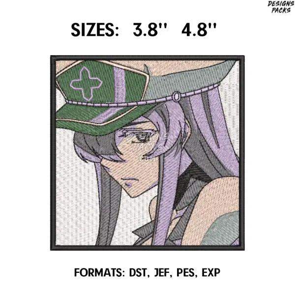 Esdeath Embroidery Design File, Akame ga Kill Anime Embroidery Design, Izuku.