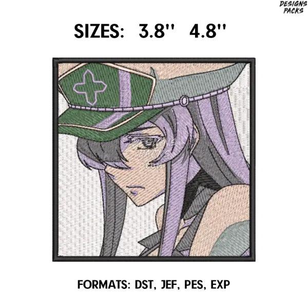 Esdeath Embroidery Design File, Akame ga Kill Anime Embroidery Design, Izuku.