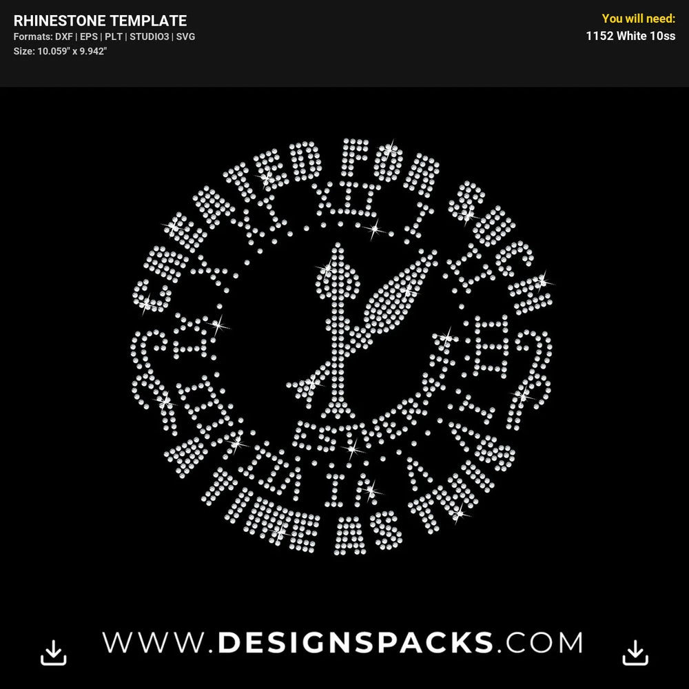 Esther Created Time Watch Rhinestone Digital Template