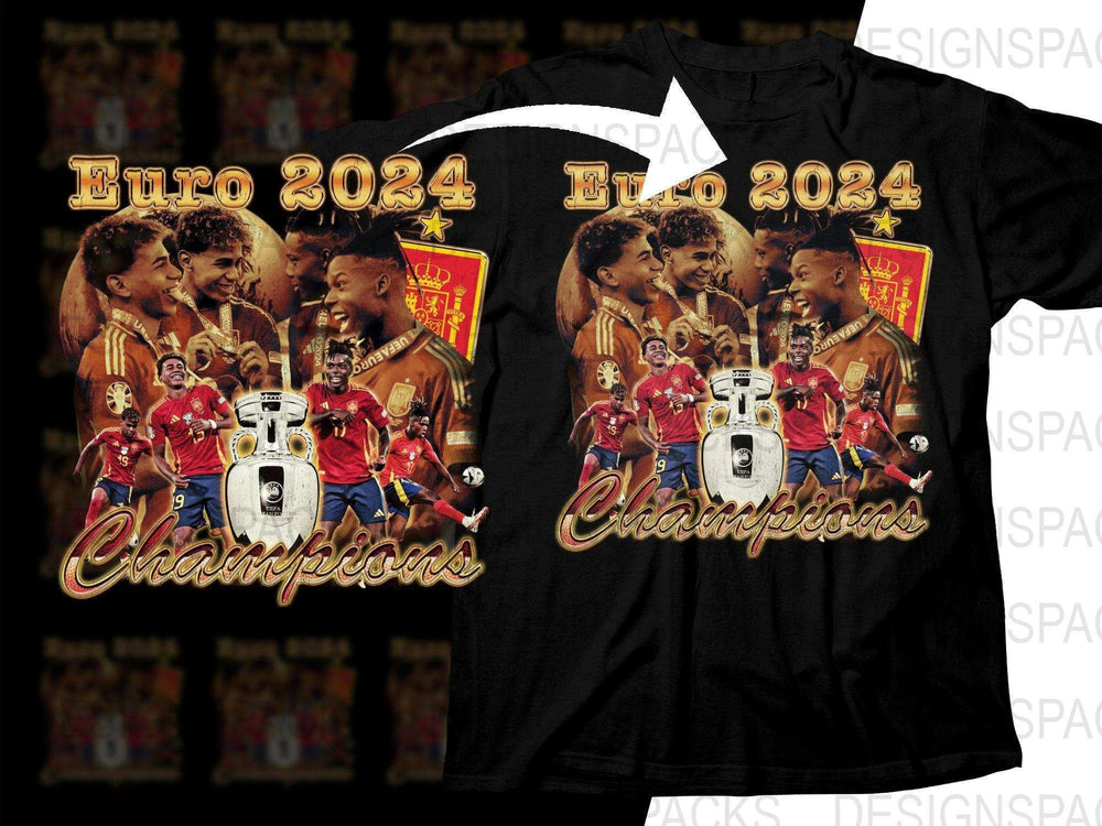 Euro 2024 Champions Celebration Spain Soccer Png Digital Download