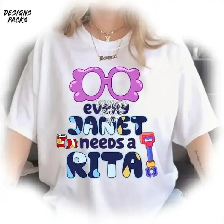 Every Janet Needs A Rita Bluey Heeler Family Birthday Png Design