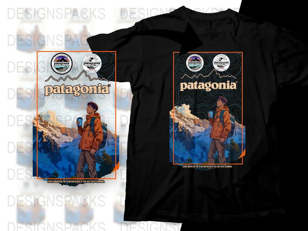 Every Mountain Top Design with Adventure Brand Art Png Digital Download