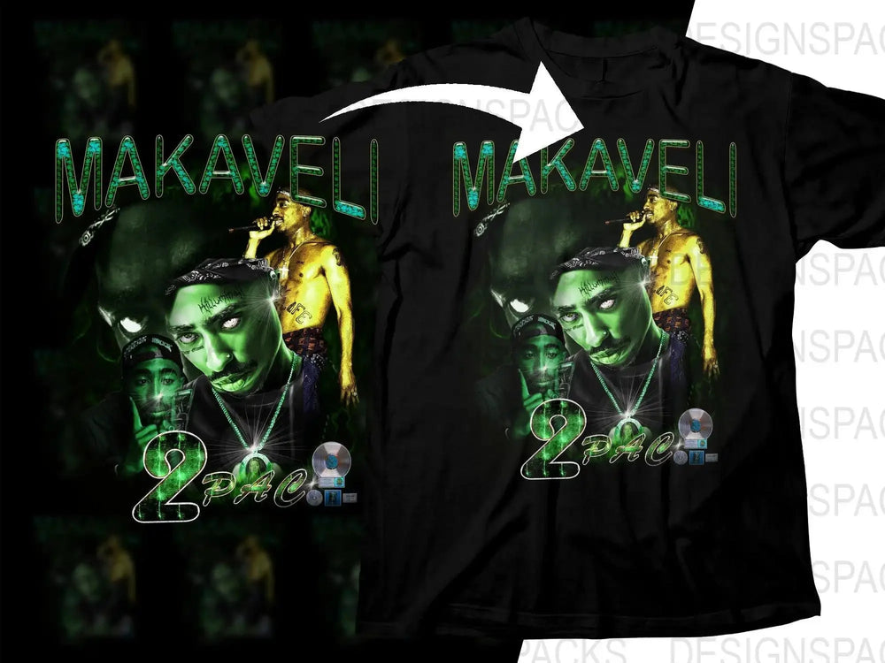 Exclusive Makaveli 2Pac Shakur Design Retro Look Png Digital Download