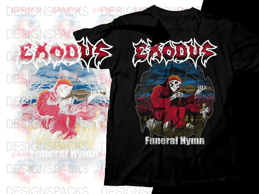 Exodus Rock Band Graphic Design Png Digital Download