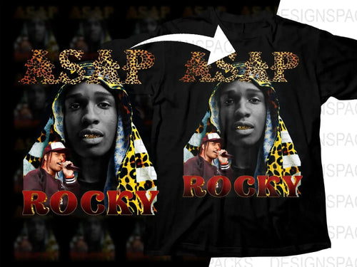 Eye-Catching ASAP Rocky Graphic Print Png Digital Download