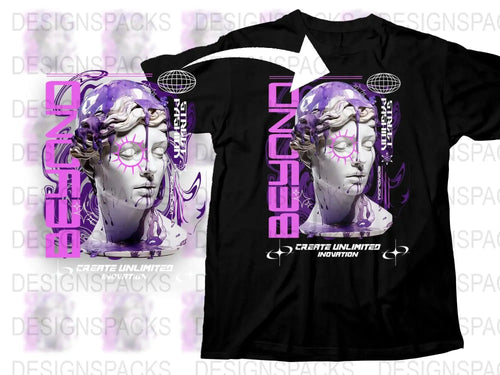 Eye-catching Marble Bust Design Streetwear Png Digital Download