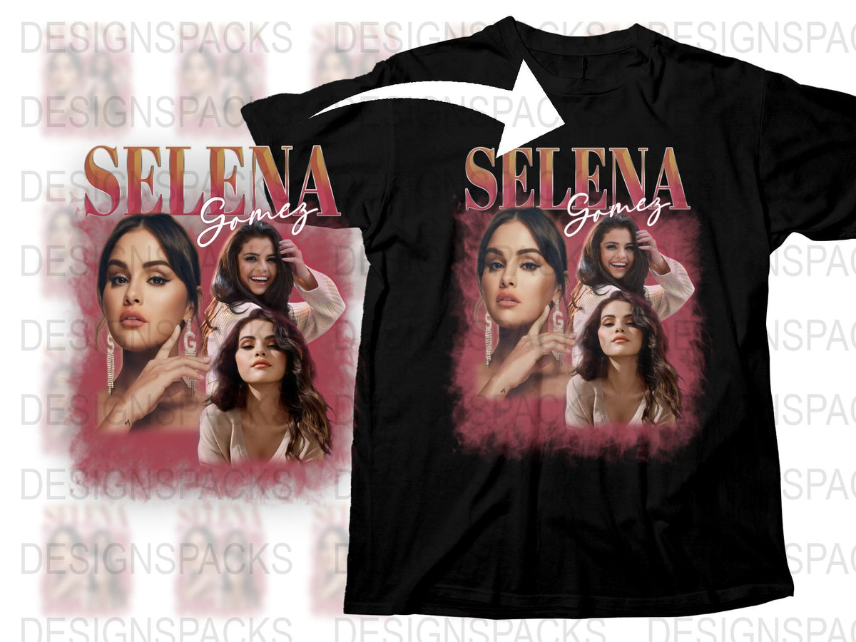Selena Celebrity Graphic T-Shirt, Custom Pop Star Print, Fan Merch Tee, Stylish Women's Fashion Top