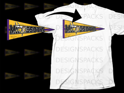 Minnesota Vikings Team Pennant Graphic Shirt