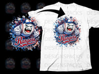 Load image into Gallery viewer, Animated Baseball Character Rangers T-shirt
