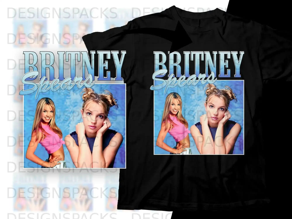 Britney Spears graphic t-shirt with iconic photoshoot image.