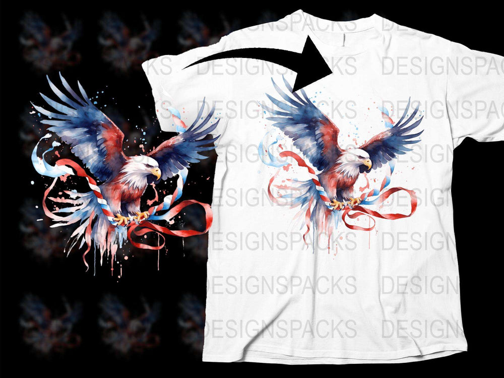 Vibrant Eagle Graphic T-Shirt, Colorful Bird Print Tee, Artistic Wildlife Design, Unisex Fashion Clothing
