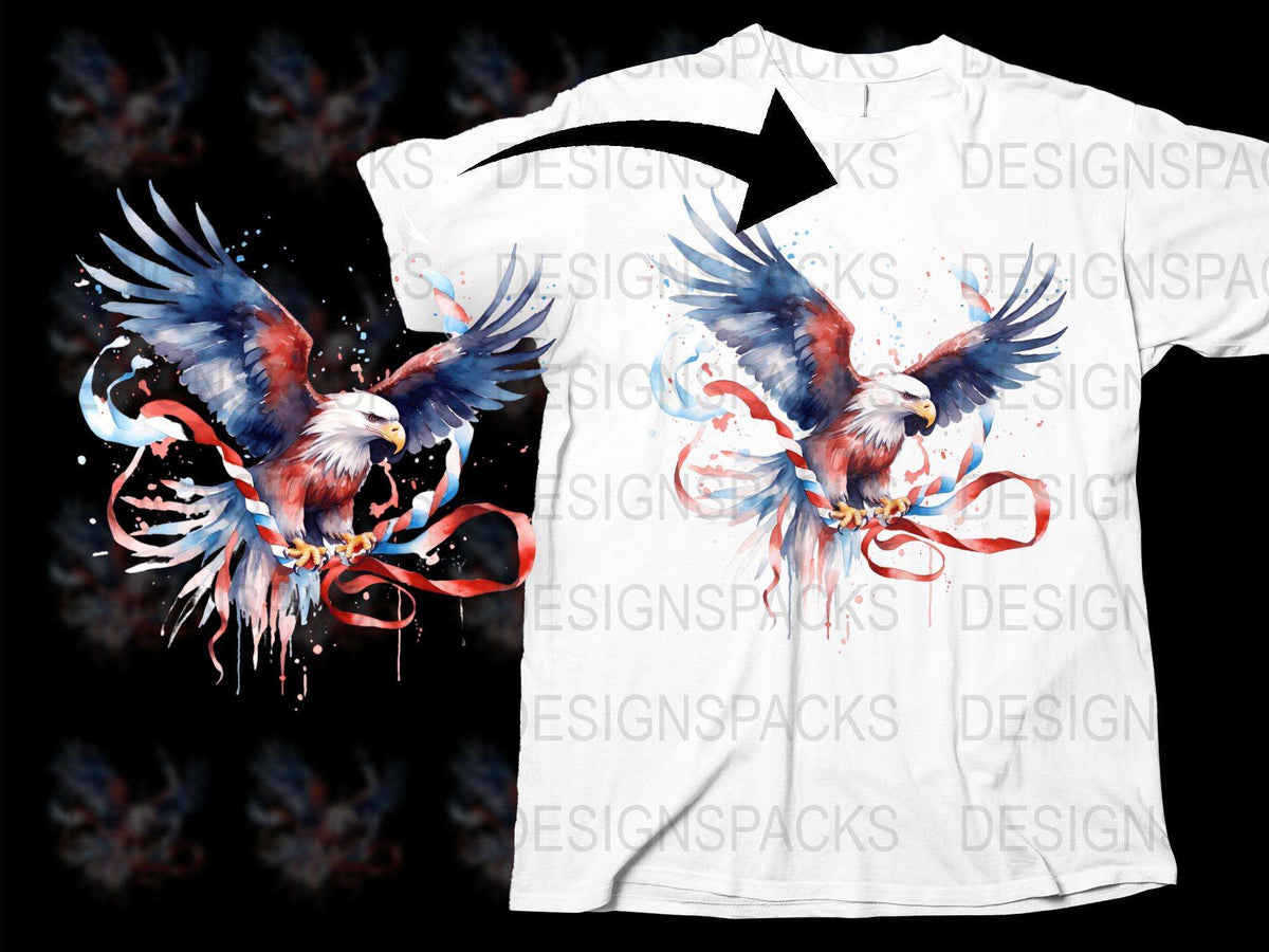 Vibrant Eagle Graphic T-Shirt, Colorful Bird Print Tee, Artistic Wildlife Design, Unisex Fashion Clothing