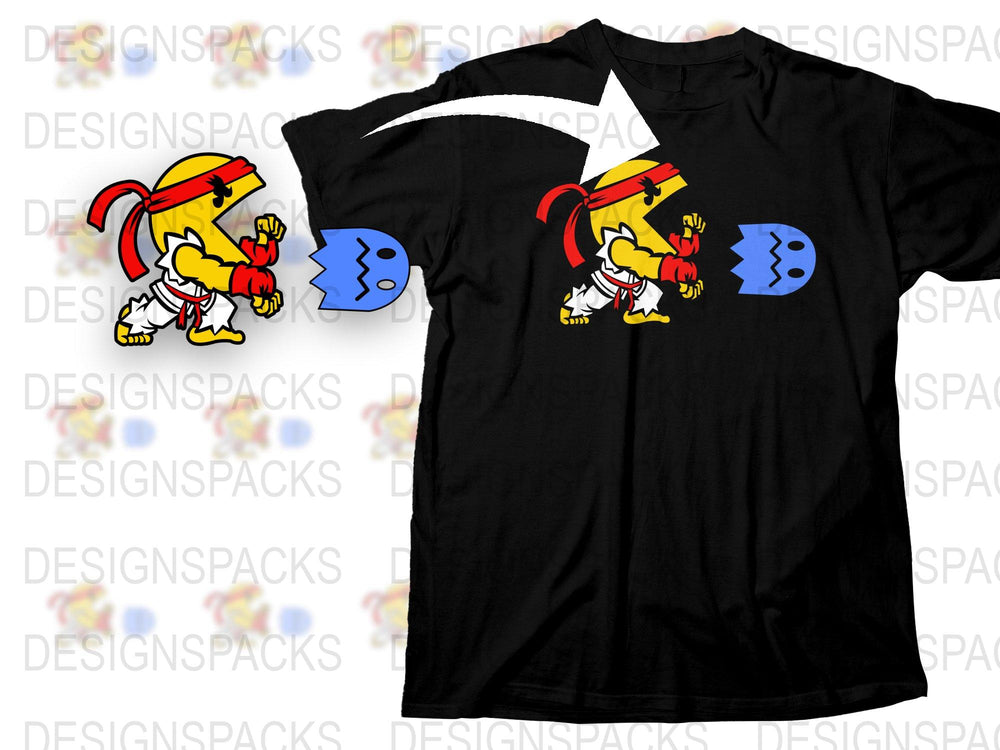 Retro Classic Video Game Character T-Shirt, 90s Nostalgia, Pixel Art, Geeky Tee, Black Cotton Shirt, Unisex Gaming Apparel