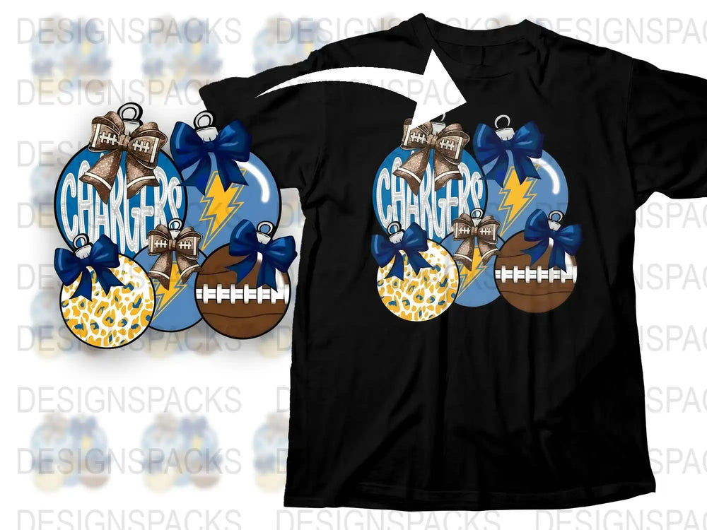 Sports Themed T-Shirt with Football and Cheerleader Bow Design, Black Cotton Tee, Kids and Adults Sizes Available