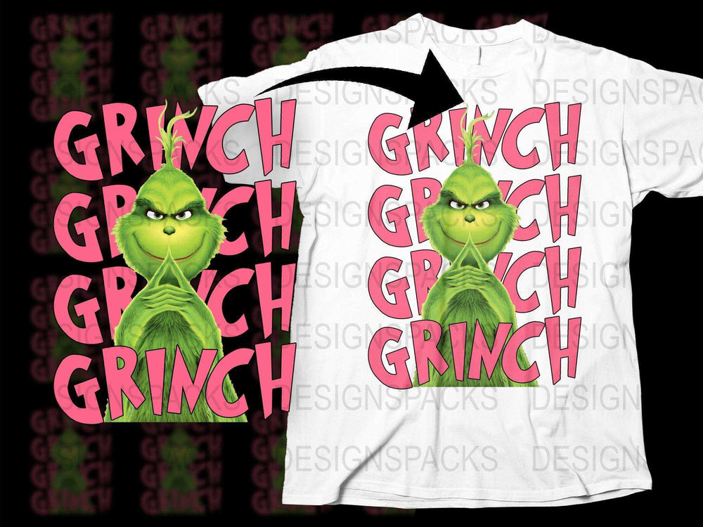 Grinch Face Christmas T-Shirt, Funny Holiday Tee, Xmas Party Outfit, Festive Winter Apparel