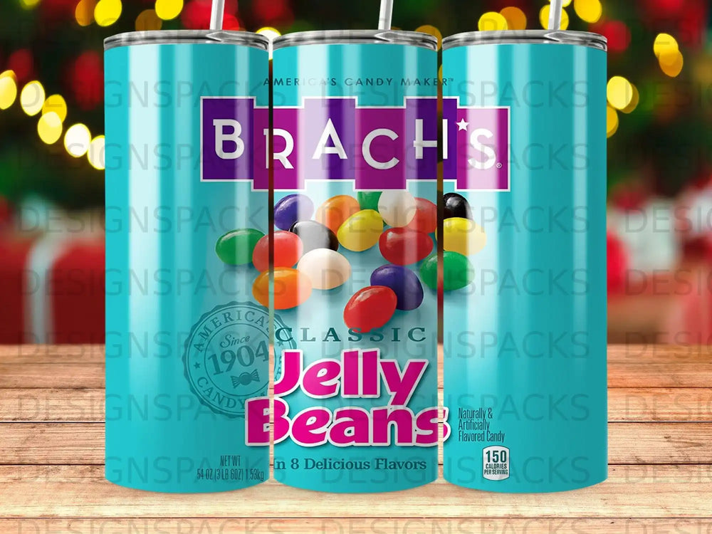 Brach's Jelly Beans candy product packaging with colorful jelly beans.