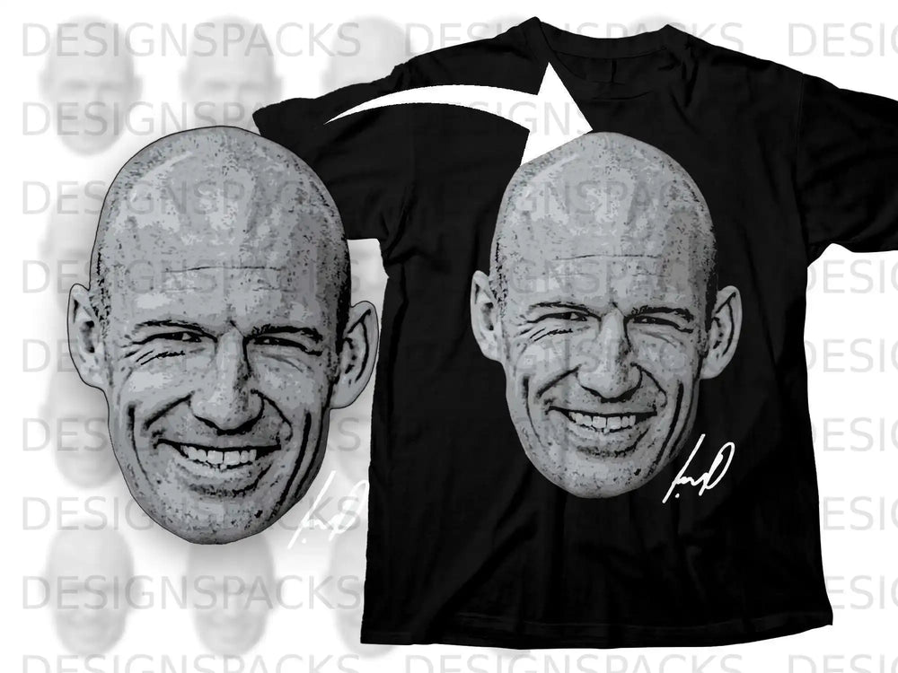Bold Graphic Face Design Shirt with Signature Print