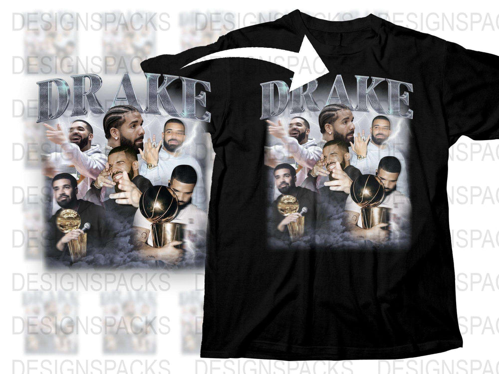 Drake Graphic T-Shirt, Men's Black Tee, Music Artist Print, Hip Hop Fan Apparel, Gift for Music Lovers, Unique Design Top
