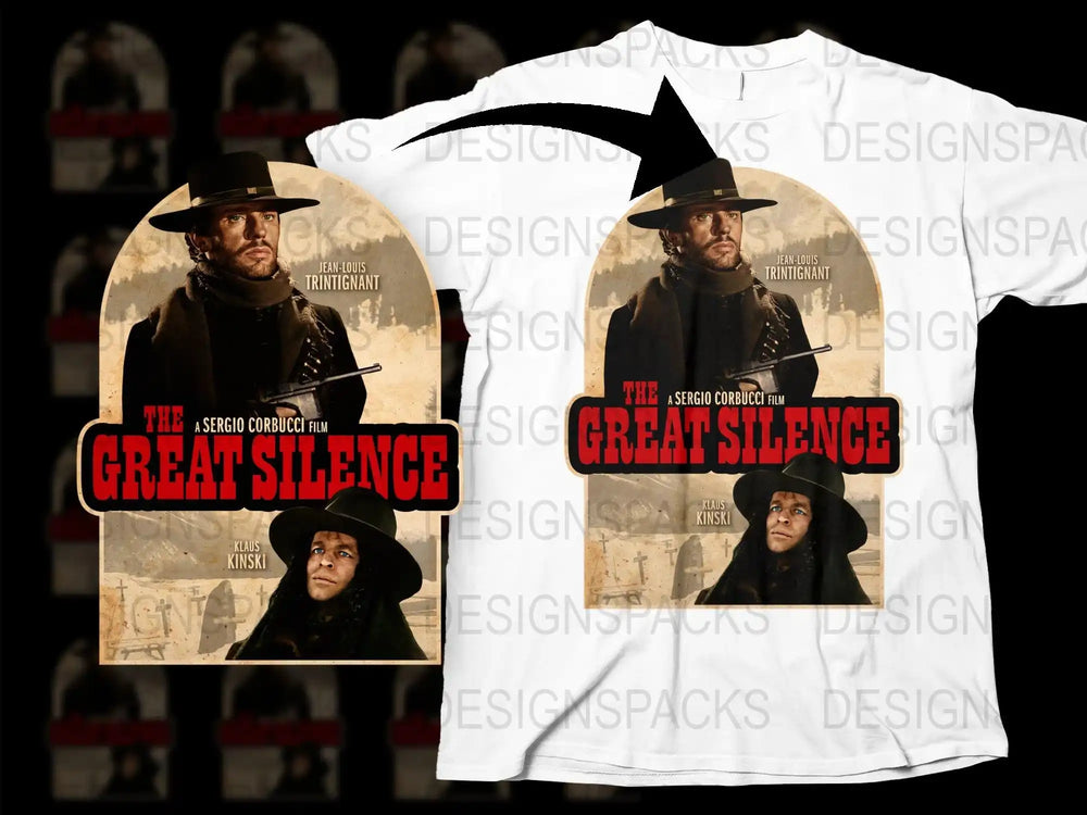 Vintage Western Movie T-shirt, The Great Silence, Classic Film Apparel, Retro Style Tee, Unique Gift Idea