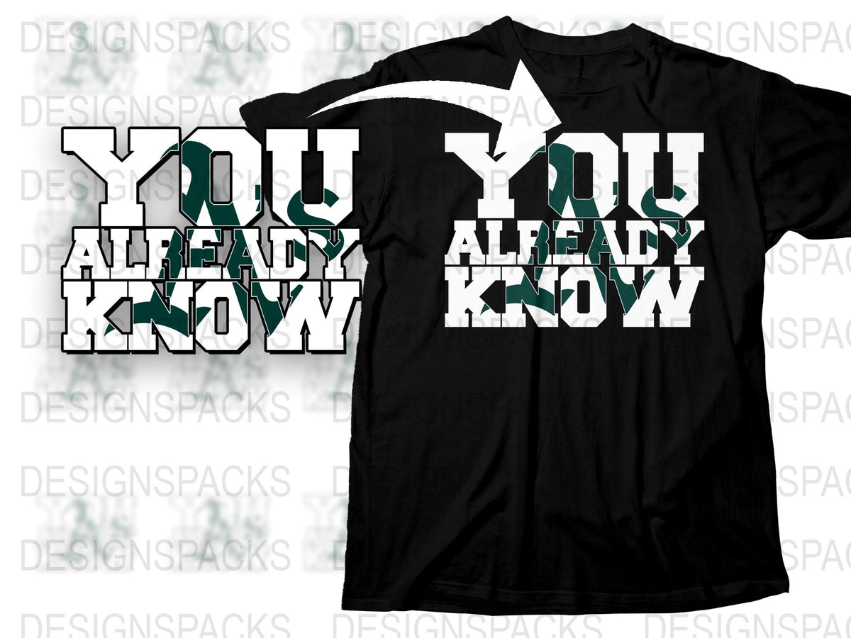 Black Graphic T-Shirt 'You Already Know' Text Design, Modern Typography Tee, Unisex Casual Fashion Shirt