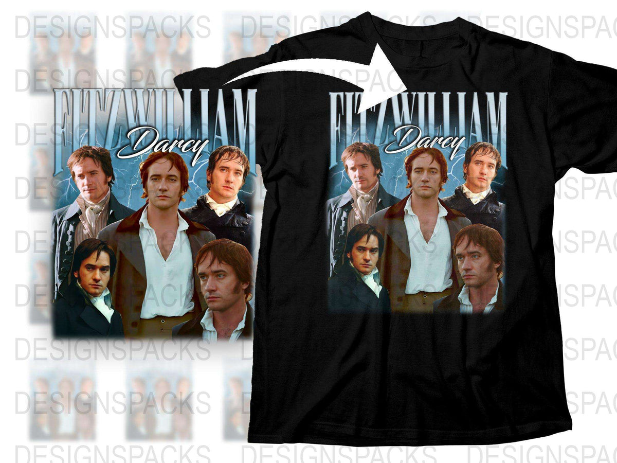 Mr. Darcy T-Shirt, Pride and Prejudice Fan Merch, Vintage Style, Multiple Poses, Literary Gift, Unisex