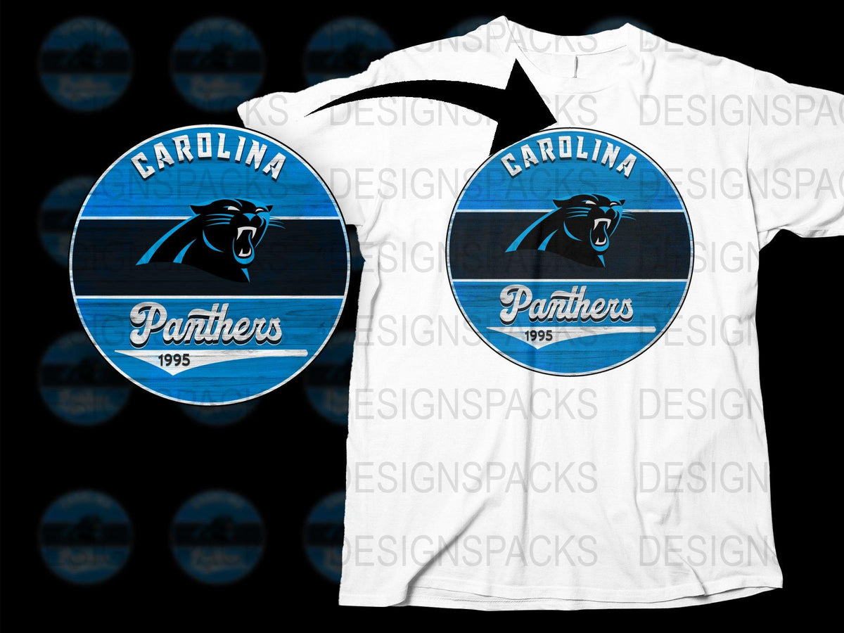 Carolina Panthers 1995 Logo T-Shirt, Vintage Football Team Apparel, Sports Fan Gift, Retro Style Tee