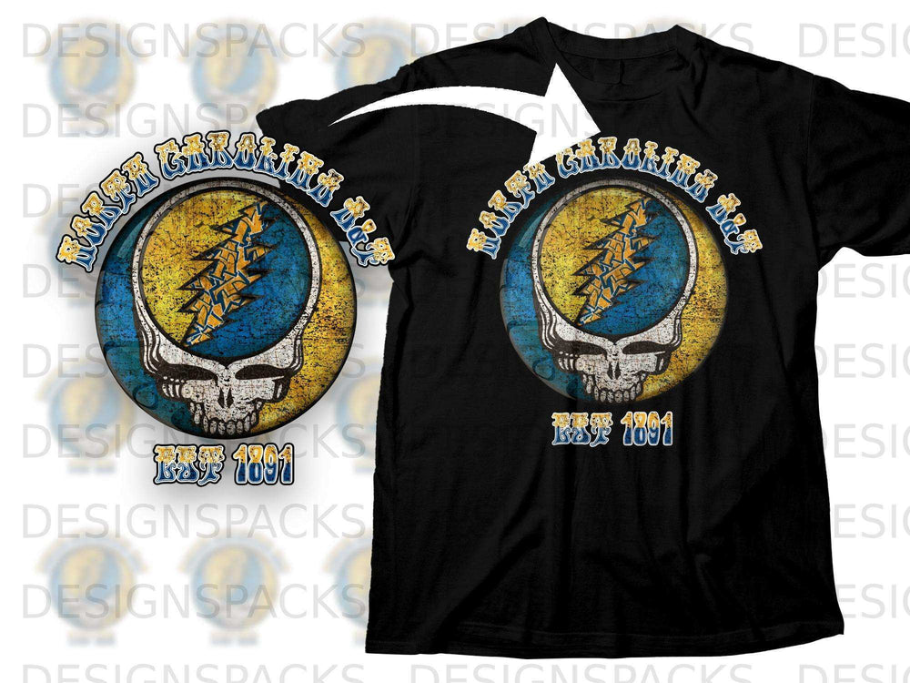 North Carolina NC Est 1981 Skull Graphic T-shirt