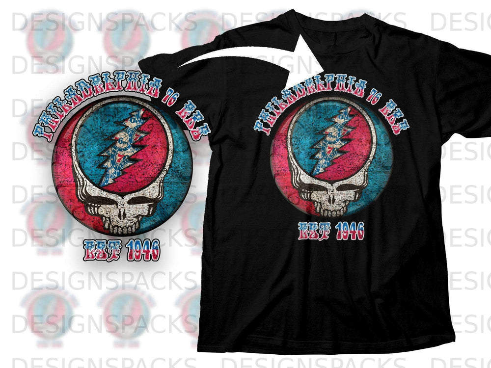 Philadelphia 76ers Grateful Dead Vintage 1946 Shirt