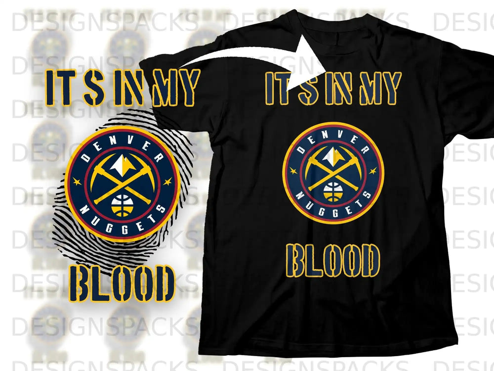Denver Nuggets It's In My Blood T-shirt Product