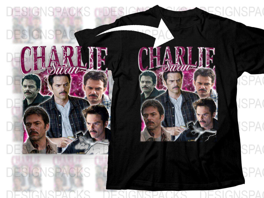 Charlie Swan T-Shirt, Twilight Movie Inspired Graphic Tee, Vintage Style Shirt for Fans