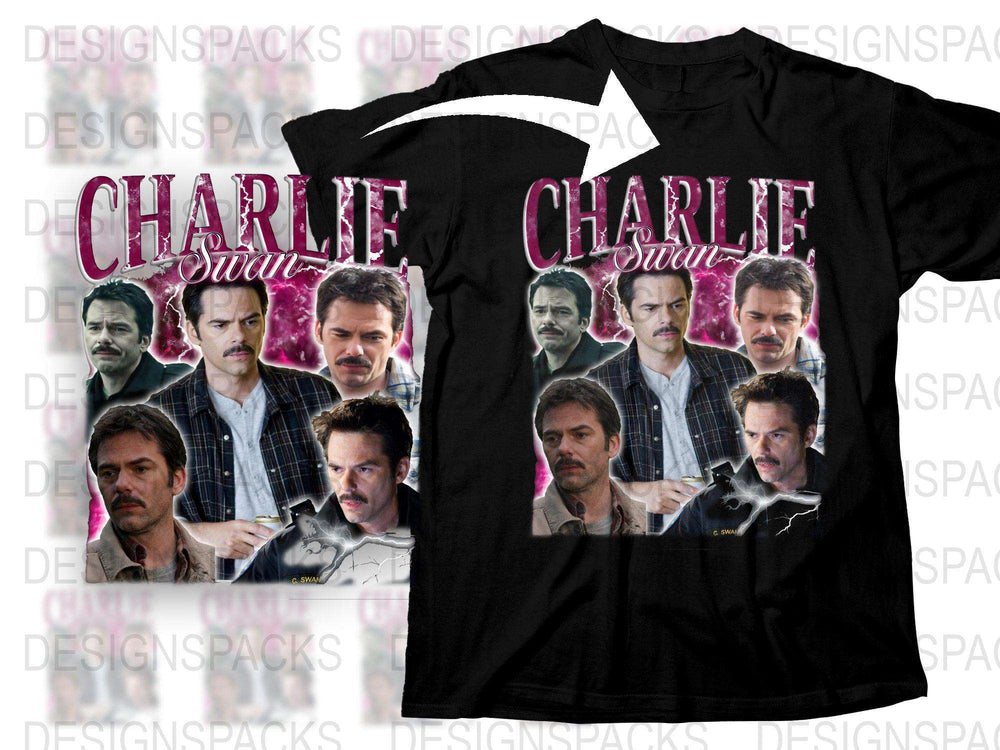Charlie Swan T-Shirt, Twilight Movie Inspired Graphic Tee, Vintage Style Shirt for Fans