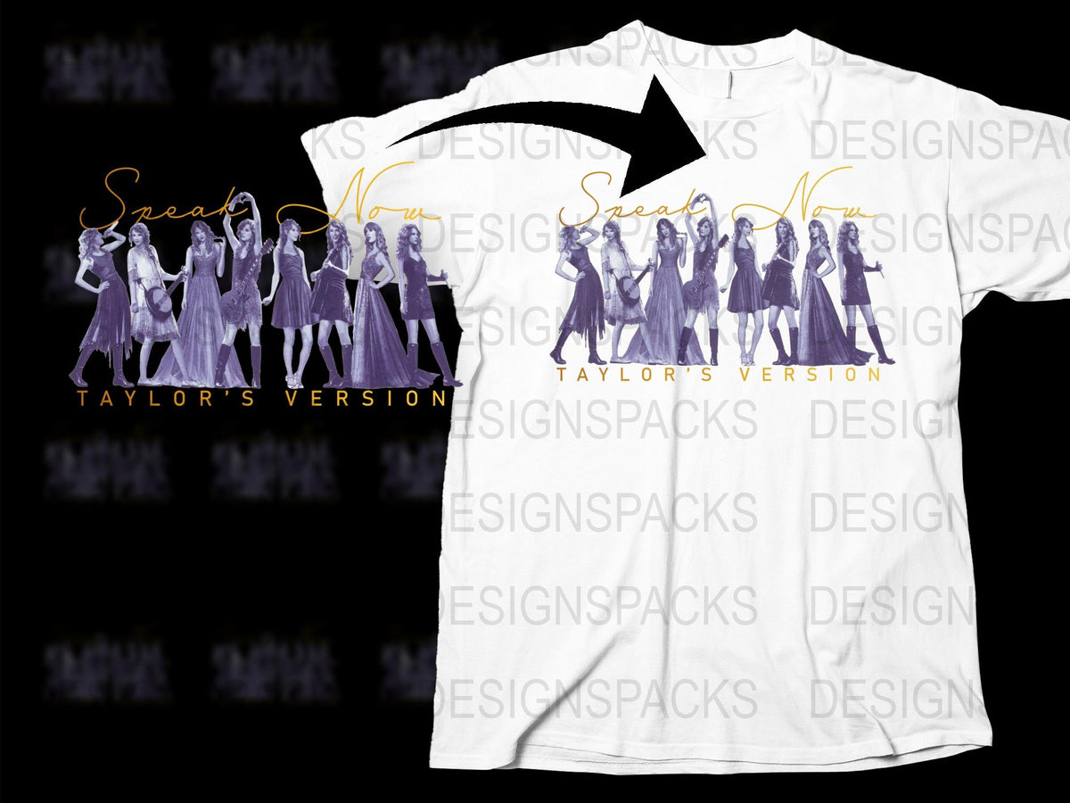 Taylor's Version Fan T-Shirt, Speak Now Album Art, Purple Silhouette Design, Music Lover Gift, Unisex Graphic Tee
