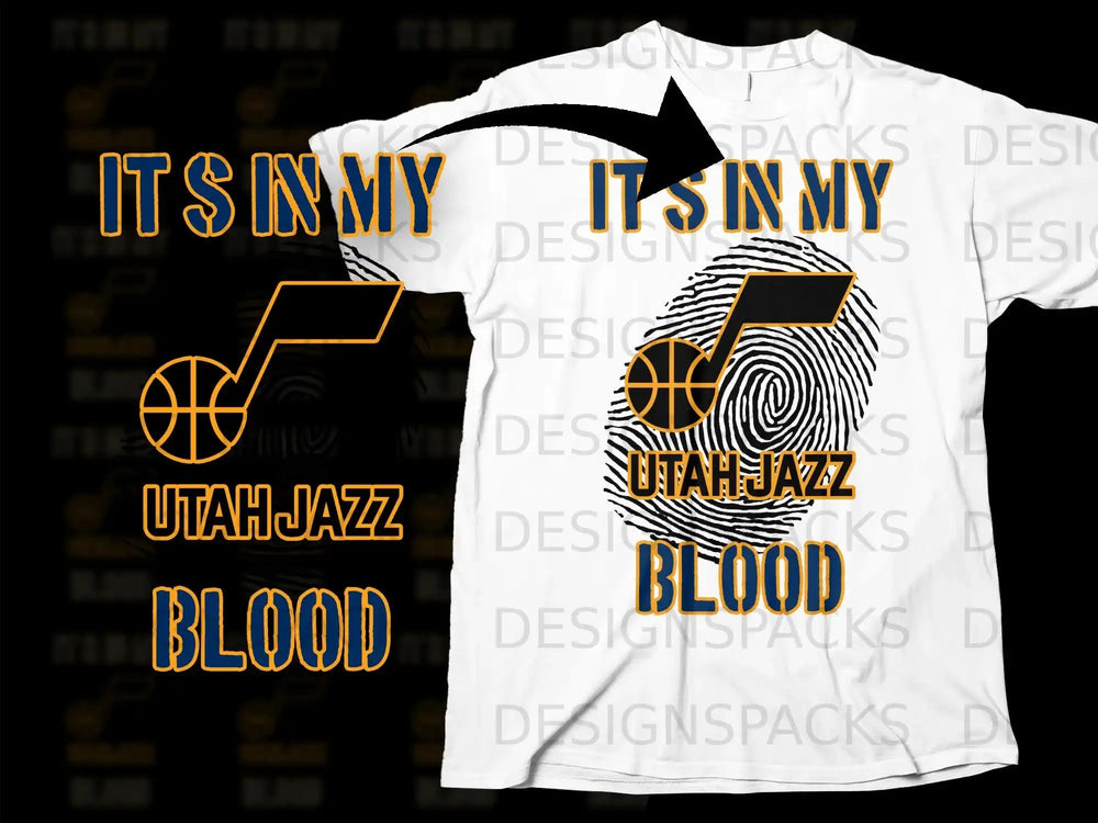 Its In My Blood Utah Jazz Basketball T-Shirt