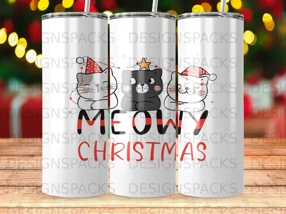 Meowy Christmas Cats Festive Holiday Drinkware product type