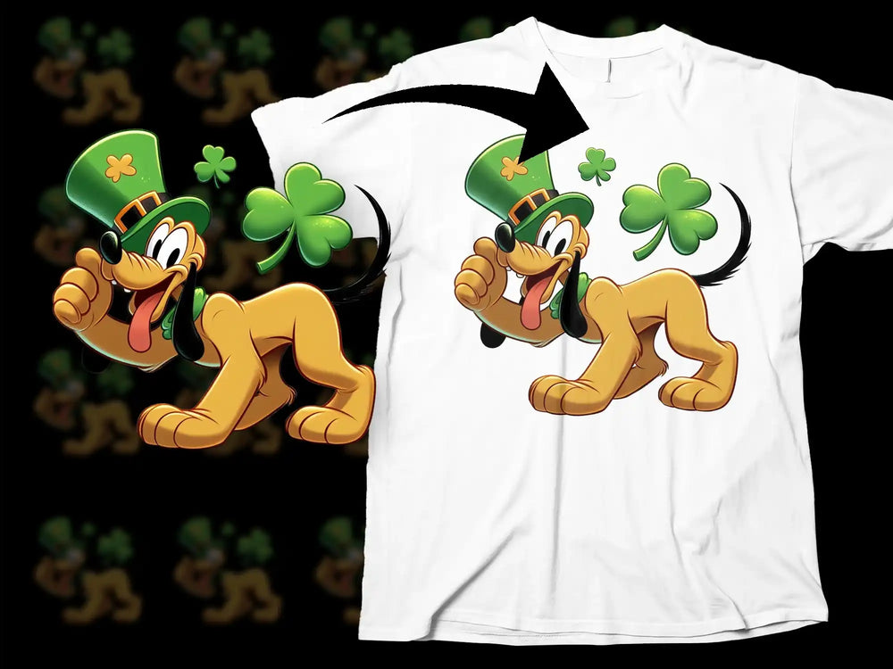 Happy Pluto Lucky Shamrocks Green Hat Dog product type